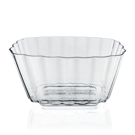 Smarty Had A Party Clear Fluted Rectangular Disposable Plastic Pudding Cups (288 Cups), 288PK 2661-CASE